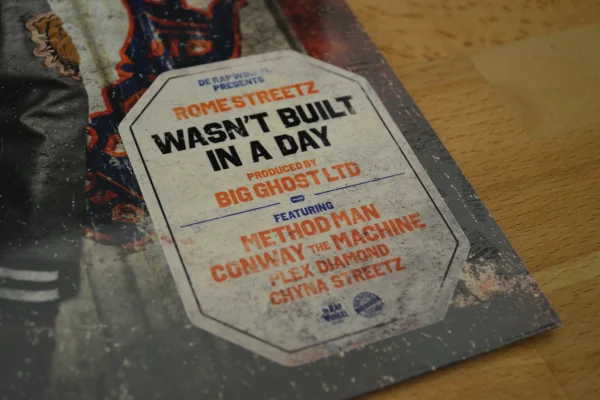 wasnt_built_in_a_day_hypesticker_webp Rome Streetz & Big Ghost LTD - Wasn't Built In A Day (White Splatter 1xLP)